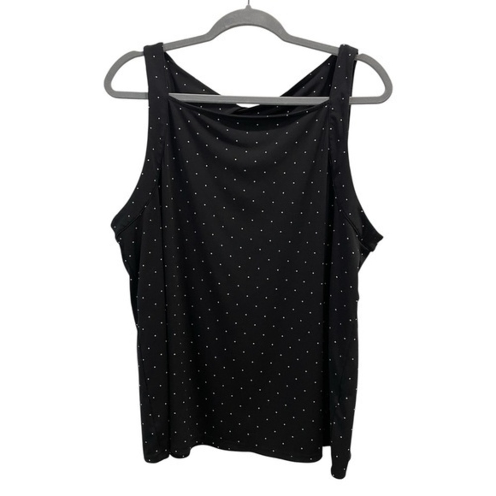 Banana Republic Black & White Polka Dot Cut Out Tank Top